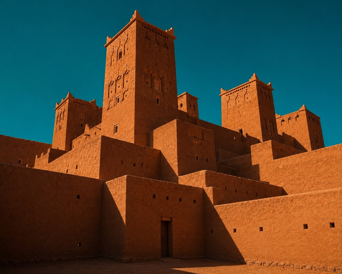 Tours traditionnelles en pisé à Aït-Ben-Haddou baignées de lumière